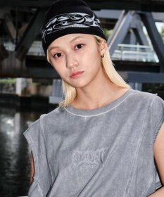 WEGO 【ユニセックス着用ITEM/MLサイズ展開】コールドダイスウィッチングロゴノースリーブ