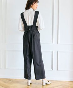 Feroux 【洗える】スカラップデザイン・サスペンダー付きパンツ