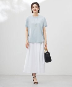 J.PRESS LADIES L 【洗える】COTTON POLYESTER 袖ボタン ニット