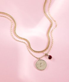 23区 カラーストーン コイン ネックレス