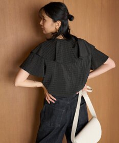 UNFILO ライトシアー ラッフルブラウス