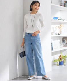 23区 L 【Oggi4月号掲載/洗える】ラスターコットンポリエステル ニット