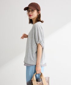 Green Parks 袖ドロストシアー裏毛ドッキングプルオーバー