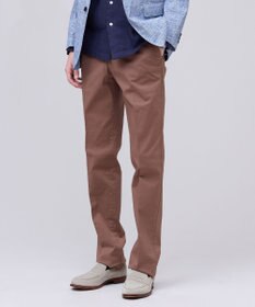 J.PRESS MEN 【ストレッチ】オックスガーメントダイ ステムテーパード パンツ ブラウン系
