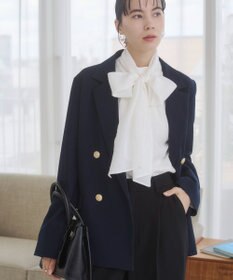 WEGO 【ANGIE VINTAGE/S/Mサイズ展開 / オケージョン対応 / セレモニー対応】ゴールドボタン テーラードジャケット / 金ボタン ダブル ブレザー