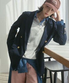 WEGO 【ANGIE VINTAGE/S/Mサイズ展開 / オケージョン対応 / セレモニー対応】ゴールドボタン テーラードジャケット / 金ボタン ダブル ブレザー