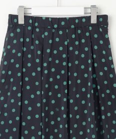 自由区 L 【洗える】ポルカドットプリント スカート