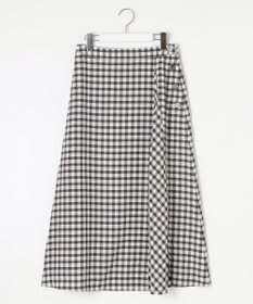 J.PRESS LADIES L 【洗える】アセVisギンガム フレアー スカート