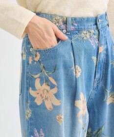 Green Parks ・ＳＵＧＡＲ　ＳＰＯＯＮ　フラワーｐｔデニムワイドパ