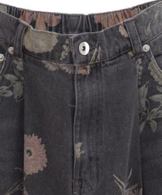 Green Parks ・ＳＵＧＡＲ　ＳＰＯＯＮ　フラワーｐｔデニムワイドパ