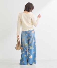 Green Parks ・ＳＵＧＡＲ　ＳＰＯＯＮ　フラワーｐｔデニムワイドパ