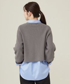 ANY SIS 【BAILA12月号掲載・貴島明日香さんコラボ】ニットレイヤード シャツ ツインセット