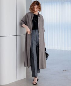 23区 【セットアップ対応/洗える】コットンリネン オックスストレッチ テーパード パンツ