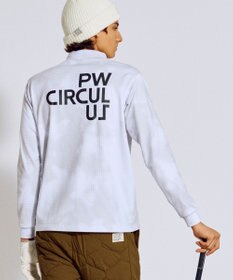 PW CIRCULUS 【裏起毛であたたか】【MEN】Dot camouflage ロングスリーブモックネックT ゴルフ