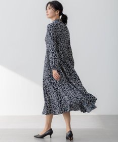 23区 L 【洗える】シャドーリーフプリント ワンピース