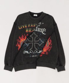 WEGO 【ユニセックス着用ITEM】ヴィンテージグラフィックドッキングプルオーバー