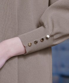 Tiaclasse 【洗える】Vネックラウンドヘムニットチュニック