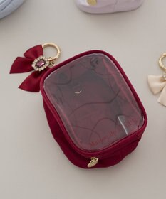 Maison de FLEUR ビジューリボンクリアポーチS