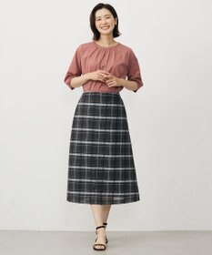 J.PRESS LADIES L 【洗える】シアーチェック スカート