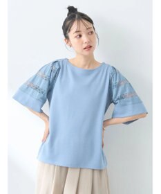 earth music&ecology フレア袖レースプルオーバー