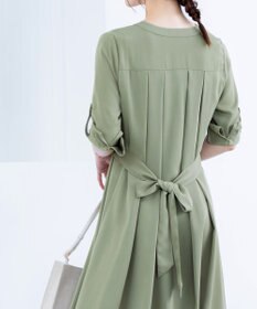 Tiaclasse 【新色追加・洗える】バックリボン前開きワンピース