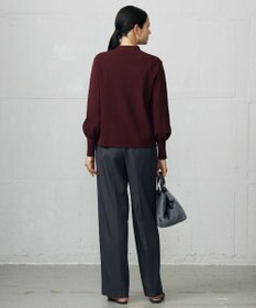 自由区 L 【17号サイズまで展開・カタログ掲載】ウールライクストレッチワイド パンツ