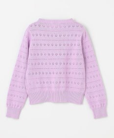 組曲 KIDS 【110-140㎝】フラワーアイレット カーディガン