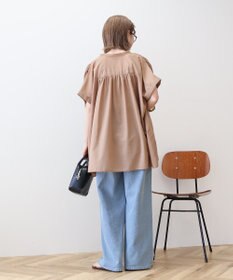 AMERICAN HOLIC 【予約】【WEB限定】イージーケア+接触冷感 フレンチスリーブギャザーシャツ