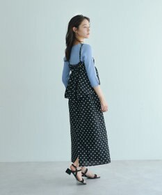 YECCA VECCA ドット柄バルーンキャミワンピース