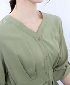 Tiaclasse 【新色追加・洗える】バックリボン前開きワンピース