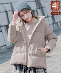 Tiaclasse 【安田美沙子さん着用・4way】ストレッチタフタショートダウン