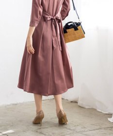 Tiaclasse 【新色追加・洗える】バックリボン前開きワンピース