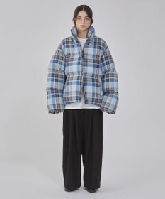 WEGO 【ユニセックス着用ITEM/MLサイズ展開】チェックパファーブルゾン