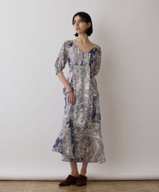 GRACE CONTINENTAL スカーフプリントドレス