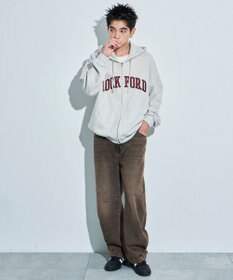 WEGO ワッペンロゴジップパーカー