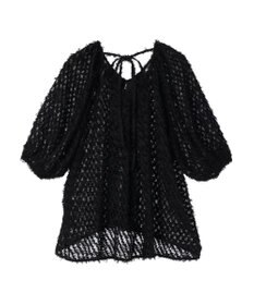 Green Parks AnriettMusee カットジャガードタックブラウス