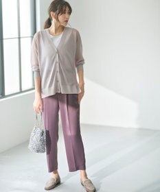 ANY SIS 【洗える】サテンドロストイージー パンツ