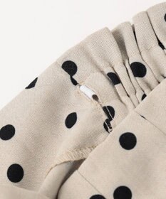 ANY KIDS 麻ライク ドット柄 ガウチョ