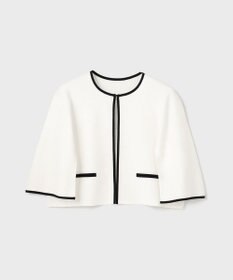 GRACE CONTINENTAL バイカラースリットニットカーディガン