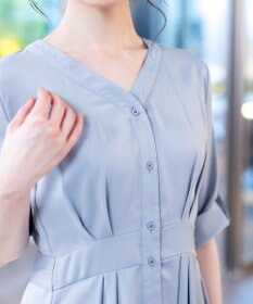 Tiaclasse 【新色追加・洗える】バックリボン前開きワンピース