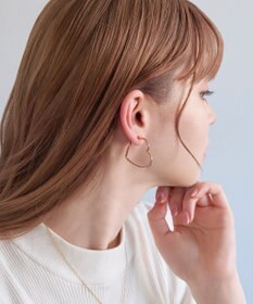 Phoebe ビックオープンハートイヤリング　ローズゴールド