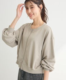 Green Parks ウ゛ィンテージ風ｚｉｐ裏毛カーディガン