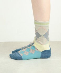 COQ KITSUNE ARGYLE アーガイル リバーシブルファーソックス