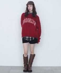 WEGO モヘアタッチBROOKLYNロゴニット