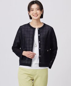 J.PRESS LADIES 【洗える】WINDY JACKET ニット ジャケット