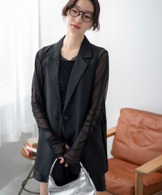 WEGO サイドリボンテーラードベスト