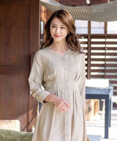 Tiaclasse 【新色追加・洗える】バックリボン前開きワンピース