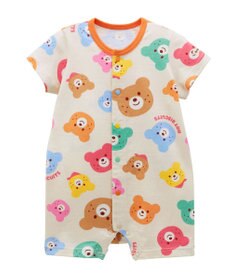 MIKI HOUSE HOT BISCUITS 【70-80cm】 カラフルビーンズ 総柄ショートオール