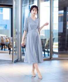 Tiaclasse 【新色追加・洗える】バックリボン前開きワンピース