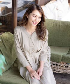 Tiaclasse 【新色追加・洗える】バックリボン前開きワンピース